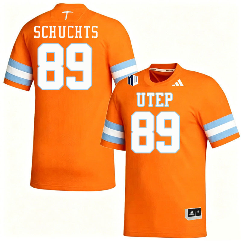 UTEP Miners #89 Josh Schuchts College Football Jerseys,Uniforms-Orange